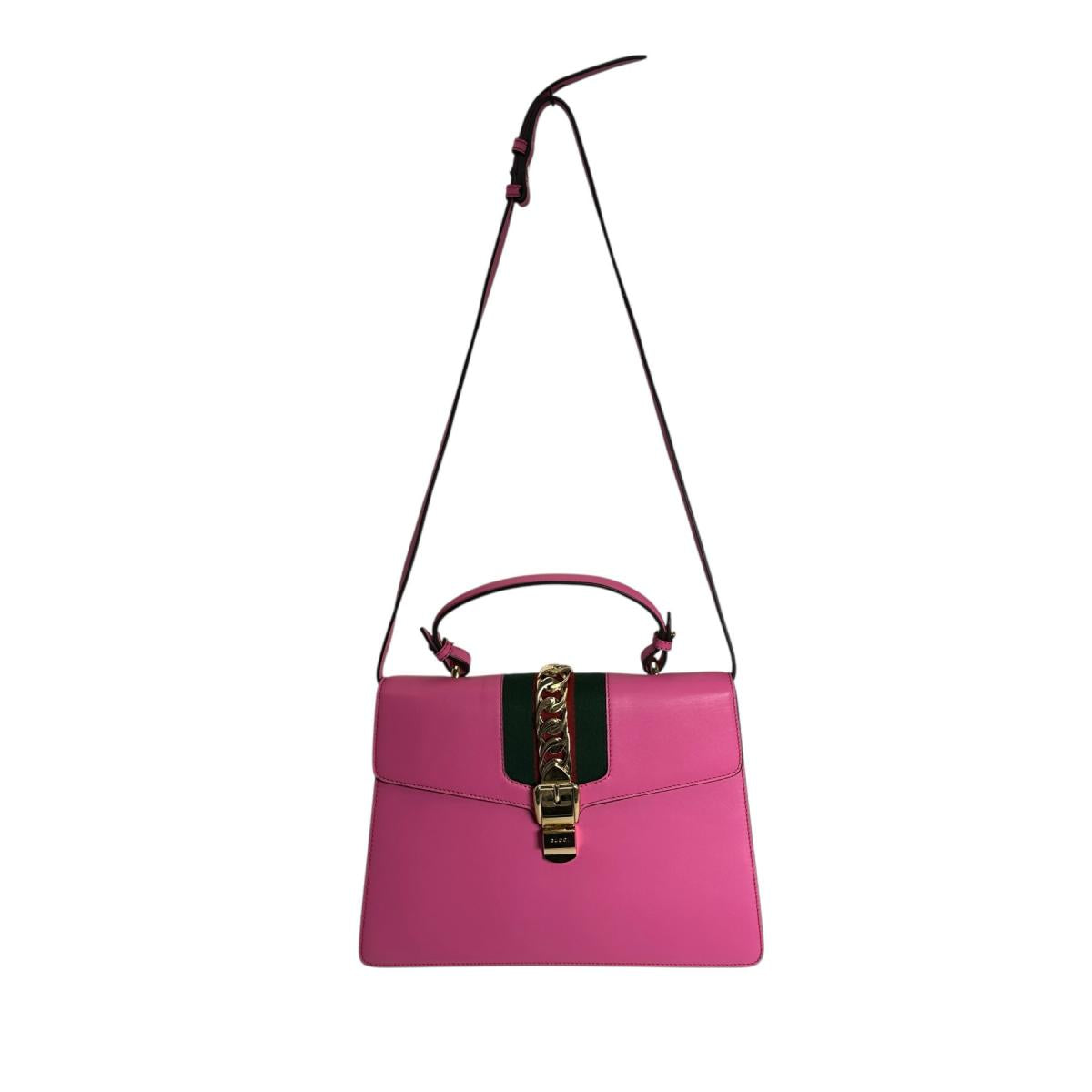 グッチ GUCCI ハンドバッグ
 ショルダーバッグ 2WAYバッグ シルヴィ レザー 431665 ピンク 【SS】
 【中古】