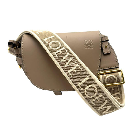 ロエベ LOEWE ショルダーバッグ
 ミニバッグ ゲードデュアル レザー ベージュ 【SS】
 【中古】