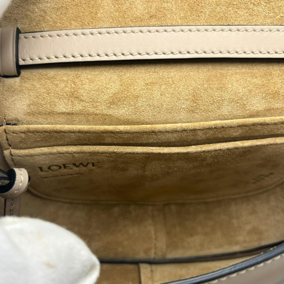 ロエベ LOEWE ショルダーバッグ
 ミニバッグ ゲードデュアル レザー ベージュ 【SS】
 【中古】