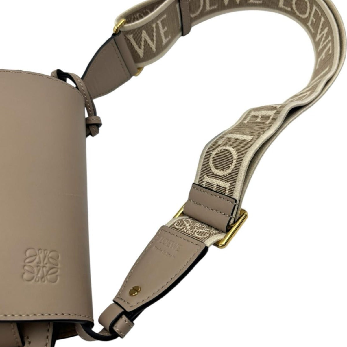 ロエベ LOEWE ショルダーバッグ
 ミニバッグ ゲードデュアル レザー ベージュ 【SS】
 【中古】