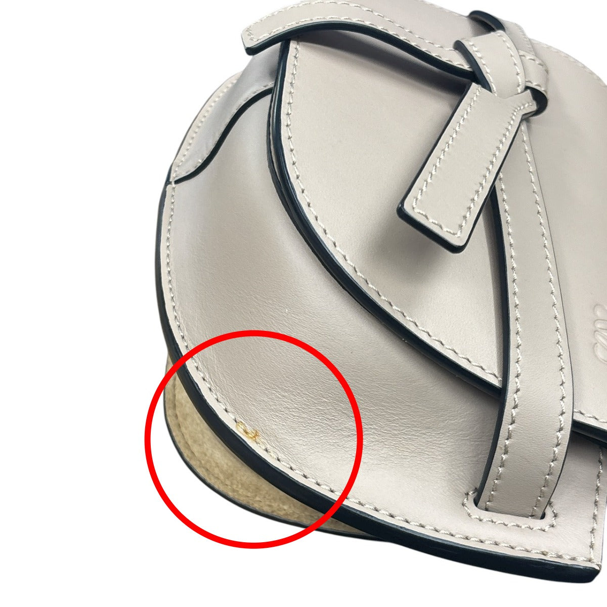 ロエベ LOEWE ショルダーバッグ
 ミニバッグ ゲードデュアル レザー ベージュ 【SS】
 【中古】