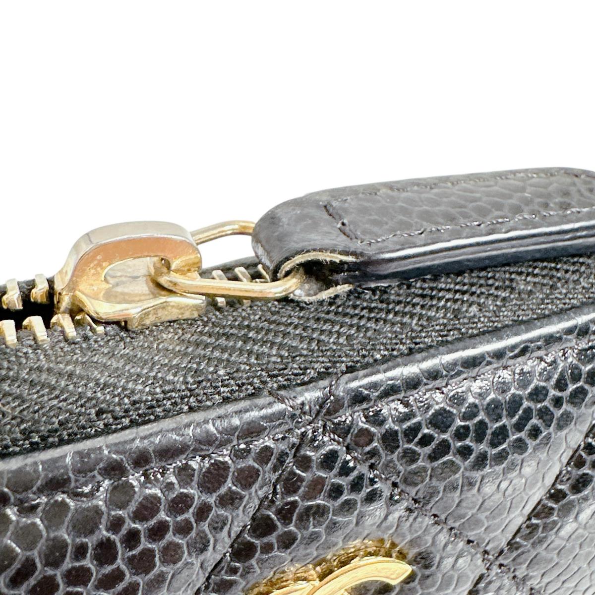 シャネル CHANEL コインケース
 コインケース マトラッセ マットキャビアスキン AP0216 ブラック 【SS】
 【中古】