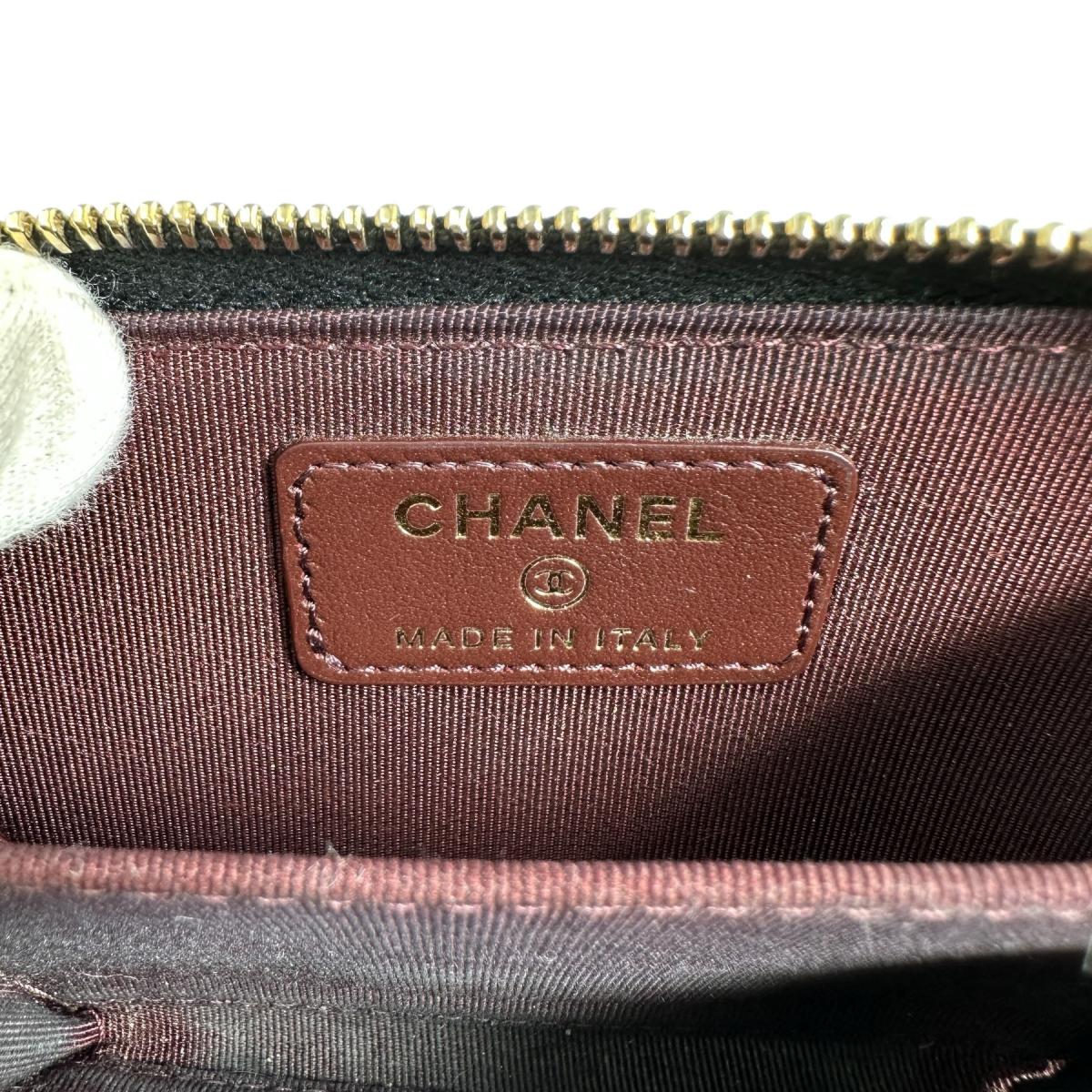 シャネル CHANEL コインケース
 コインケース マトラッセ マットキャビアスキン AP0216 ブラック 【SS】
 【中古】