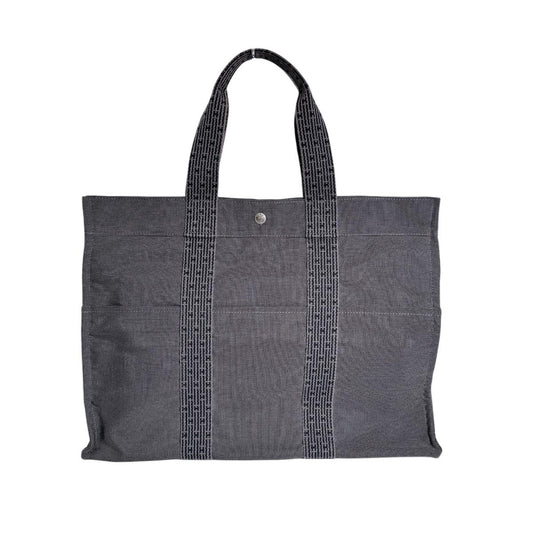 エルメス HERMES トートバッグ
 ビジネスバッグ 肩掛け エールラインGM キャンバス グレー 【SS】
 【中古】