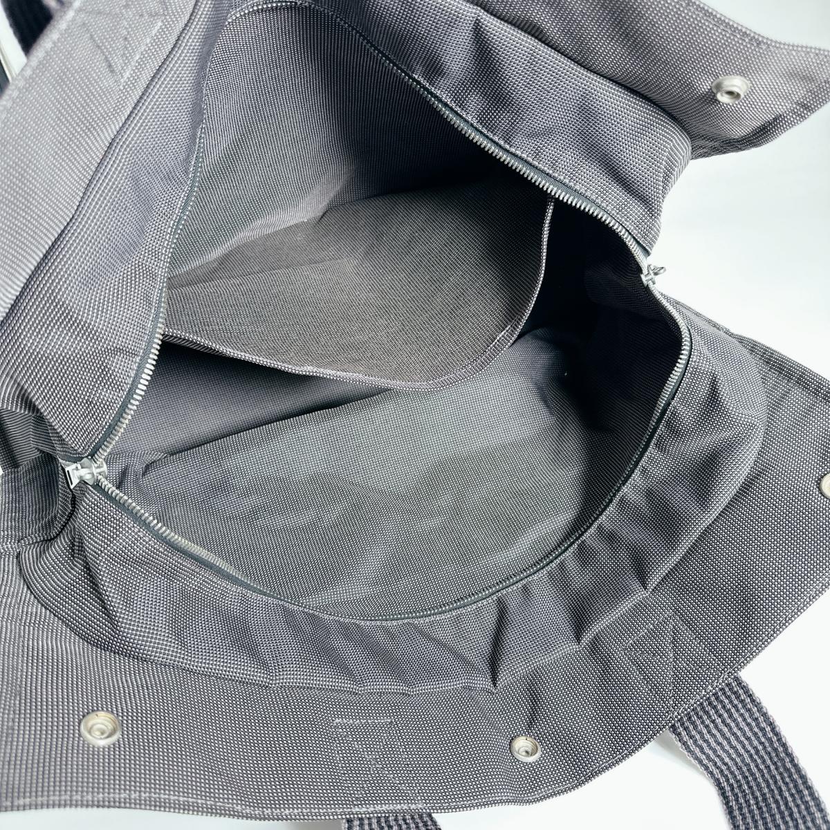 エルメス HERMES トートバッグ
 ビジネスバッグ 肩掛け エールラインGM キャンバス グレー 【SS】
 【中古】
