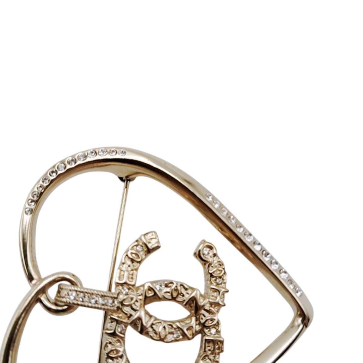 シャネル CHANEL ブローチ
 ハート ココマークハート メタル GP AB6004 ゴールド 【SS】
 【中古】