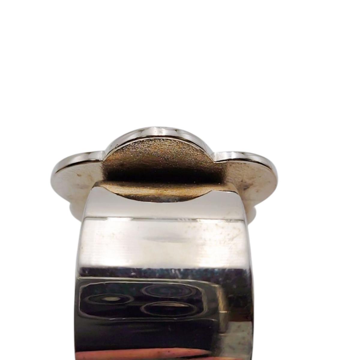 シャネル CHANEL バングル
 ブレスレット 98P マメ有 カメリア メタル ブラック×ホワイト 【SS】
 【中古】