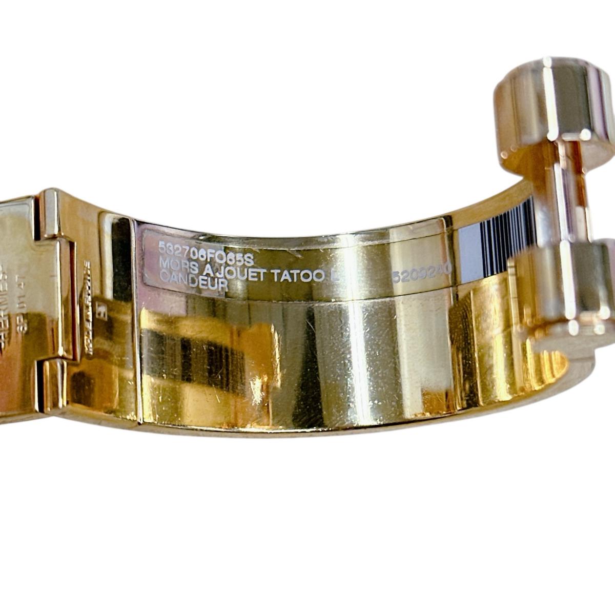 エルメス HERMES バングル
 ブレスレット シャルニエールバングル GP ホワイト×ベージュ×ゴールド 【SS】
 【中古】