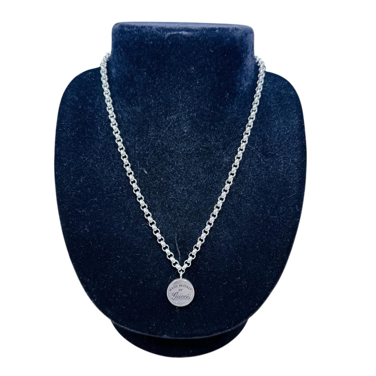 グッチ GUCCI ネックレス
 ネックレス コインネックレス ラウンド シルバー925 シルバー 【SS】
 【中古】