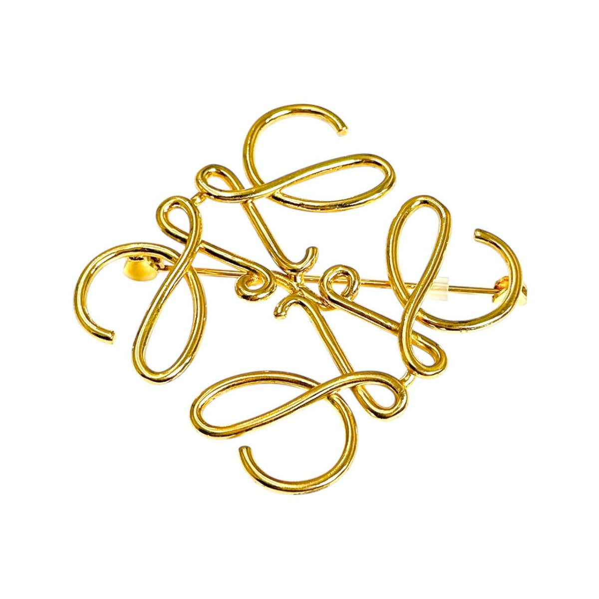 ロエベ LOEWE ブローチ
 ブローチ ピンバッジ アナグラム GP ゴールド 【SS】
 【中古】