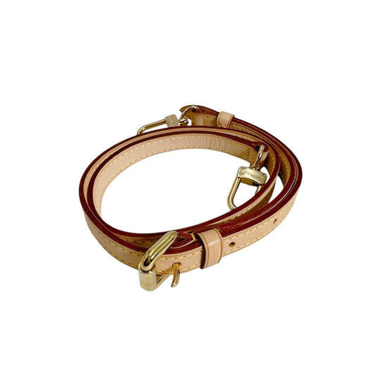 ルイヴィトン LOUIS VUITTON ショルダーストラップ
 肩掛けストラップ 可変式 バッグアクセサリー ヌメ革 J52312 ベージュ LV
 【SS】
 【中古】
