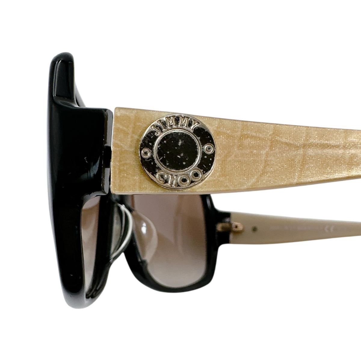 ジミーチュウ JIMMY CHOO サングラス
 サングラス 60□16 125 VERUSCHK A/F/S WUPS8 プラスチック ブラック×ベージュ 【SS】
 【中古】