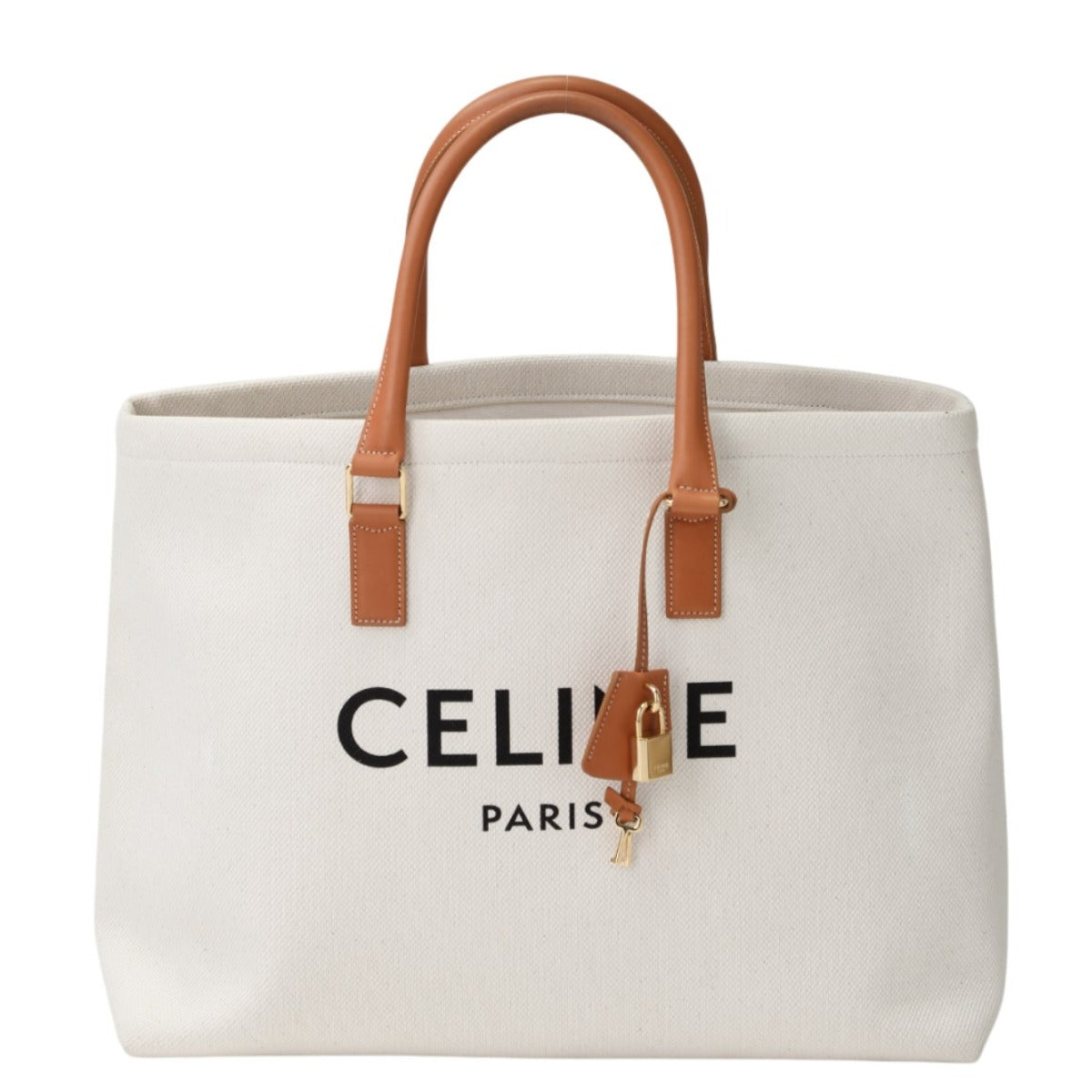 セリーヌ CELINE トートバッグ
 トートバッグ ホリゾンタルカバ キャンバス 190062BNZ ホワイト 【SS】
 【中古】