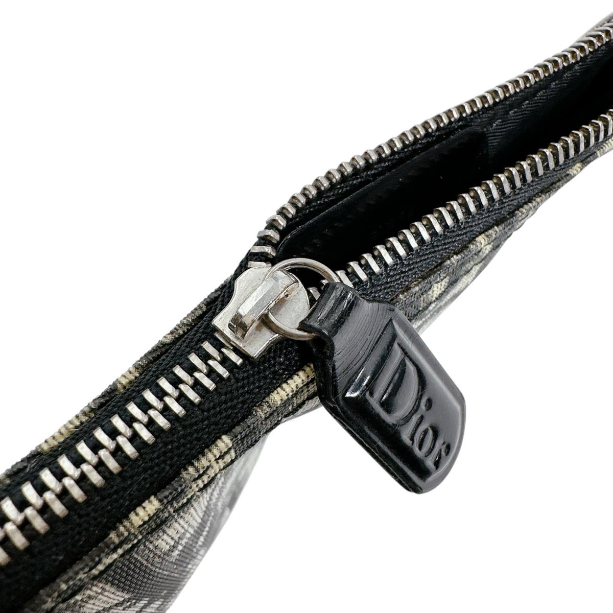 ディオール Dior ハンドバッグ
 トロッターサドルバッグ アクセサリーポーチ サドルポーチ PVC ブラック 【SS】
 【中古】