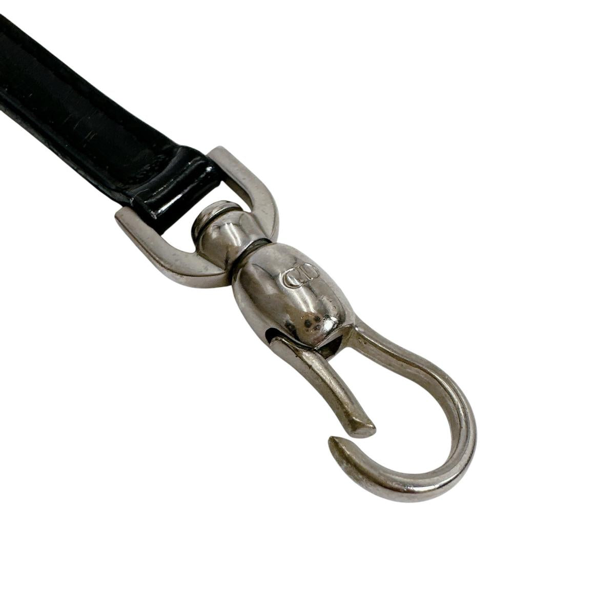 ディオール Dior ハンドバッグ
 トロッターサドルバッグ アクセサリーポーチ サドルポーチ PVC ブラック 【SS】
 【中古】