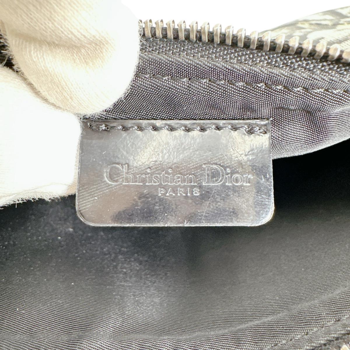 ディオール Dior ハンドバッグ
 トロッターサドルバッグ アクセサリーポーチ サドルポーチ PVC ブラック 【SS】
 【中古】