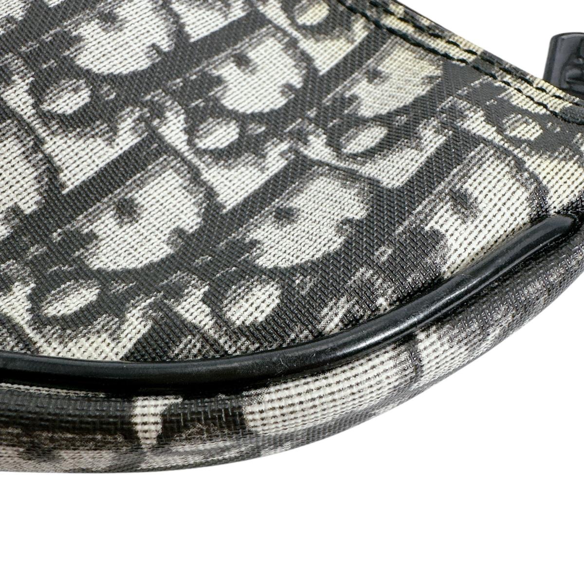 ディオール Dior ハンドバッグ
 トロッターサドルバッグ アクセサリーポーチ サドルポーチ PVC ブラック 【SS】
 【中古】