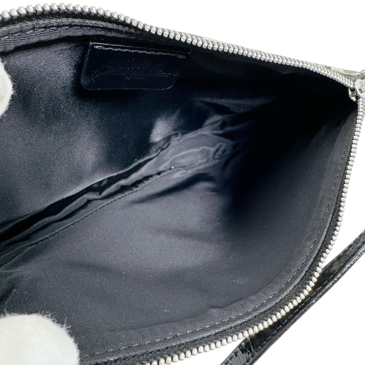 ディオール Dior ハンドバッグ
 トロッターサドルバッグ アクセサリーポーチ サドルポーチ PVC ブラック 【SS】
 【中古】