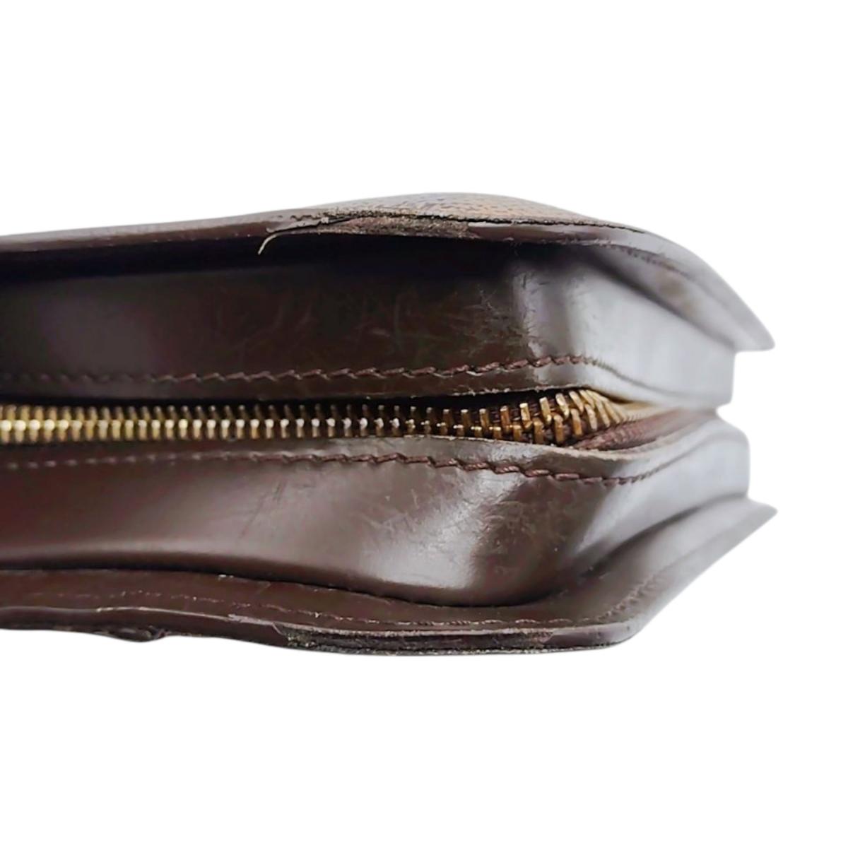 ルイヴィトン LOUIS VUITTON セカンドバッグ
 クラッチバッグ ダミエ エベヌ サンルイ ダミエキャンバス N51993 ブラウン LV
 【SS】
 【中古】