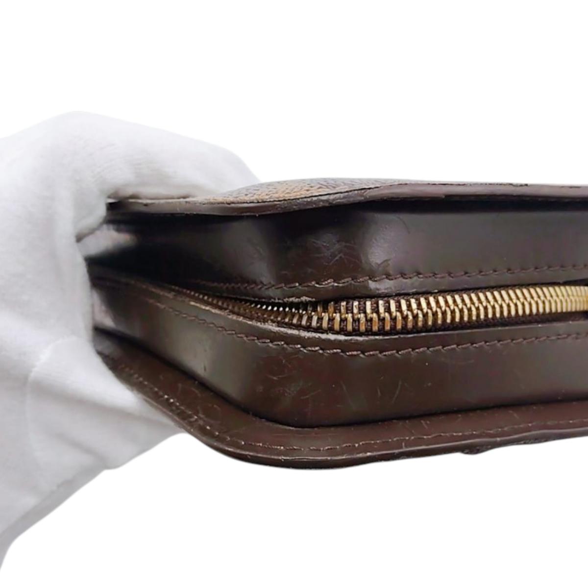 ルイヴィトン LOUIS VUITTON セカンドバッグ
 クラッチバッグ ダミエ エベヌ サンルイ ダミエキャンバス N51993 ブラウン LV
 【SS】
 【中古】