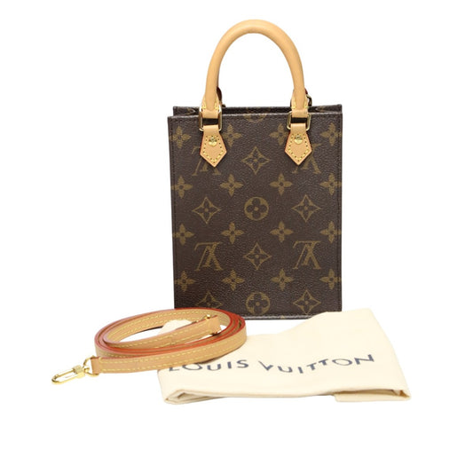 ルイヴィトン LOUIS VUITTON ショルダーバッグ
 ショルダーバッグ モノグラム プティット・サックプラ モノグラムキャンバス M81295 ブラウン LV
 【SS】
 【中古】