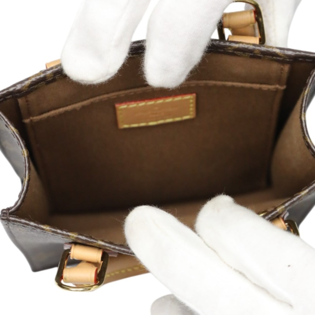 ルイヴィトン LOUIS VUITTON ショルダーバッグ
 ショルダーバッグ モノグラム プティット・サックプラ モノグラムキャンバス M81295 ブラウン LV
 【SS】
 【中古】