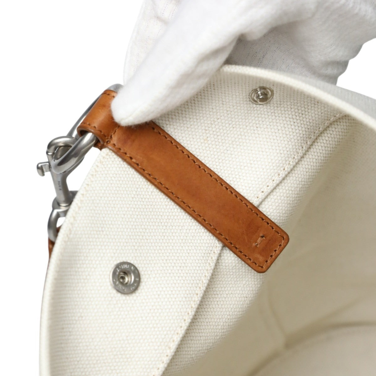 サンローラン SAINT LAURENT ショルダーバッグ
 ショルダーバッグ リヴゴーシュ キャンバス VLR669299 ナチュラル×ブラウン 【SS】
 【中古】