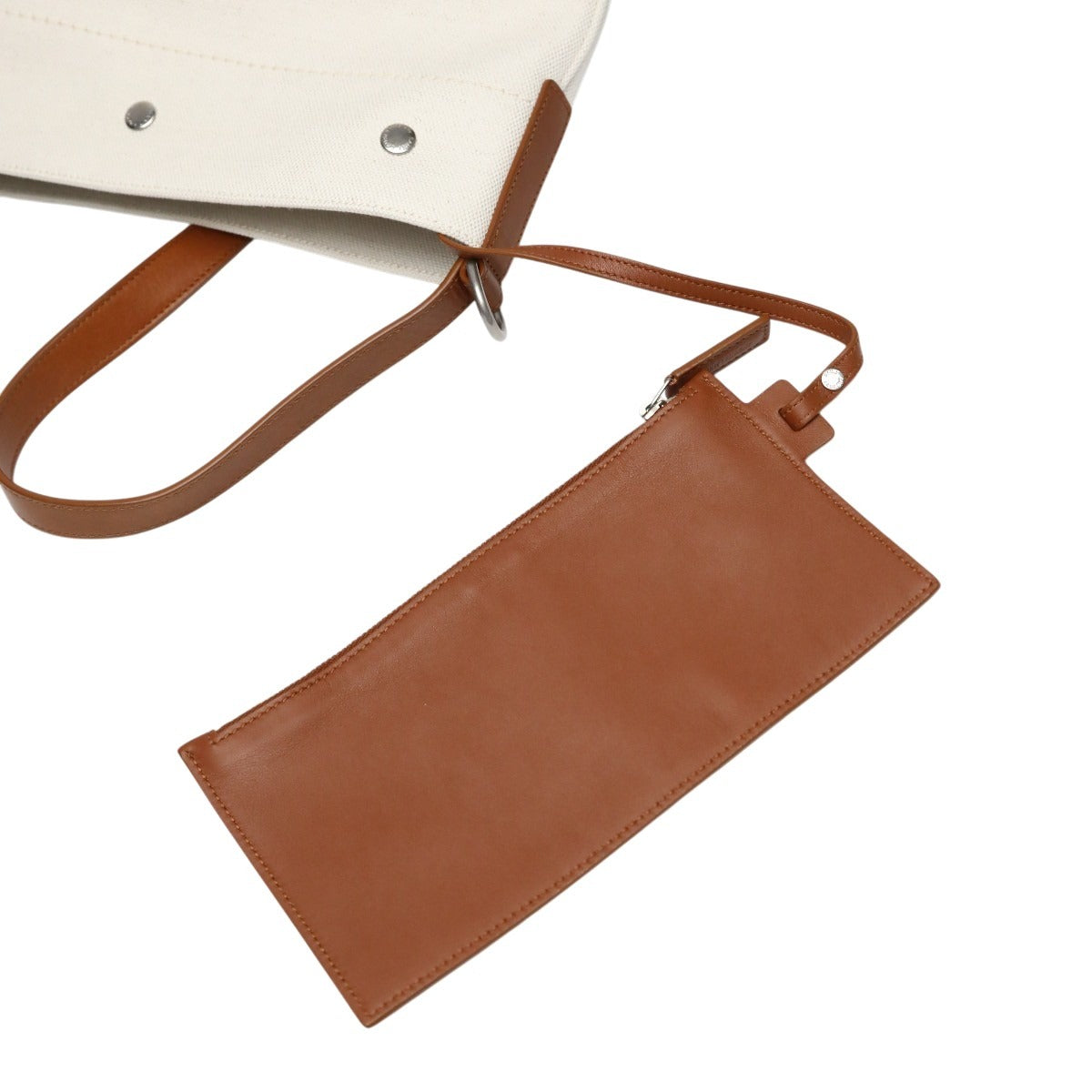 サンローラン SAINT LAURENT ショルダーバッグ
 ショルダーバッグ リヴゴーシュ キャンバス VLR669299 ナチュラル×ブラウン 【SS】
 【中古】