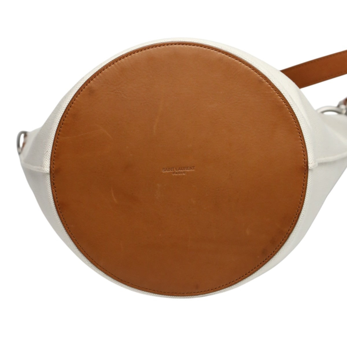 サンローラン SAINT LAURENT ショルダーバッグ
 ショルダーバッグ リヴゴーシュ キャンバス VLR669299 ナチュラル×ブラウン 【SS】
 【中古】