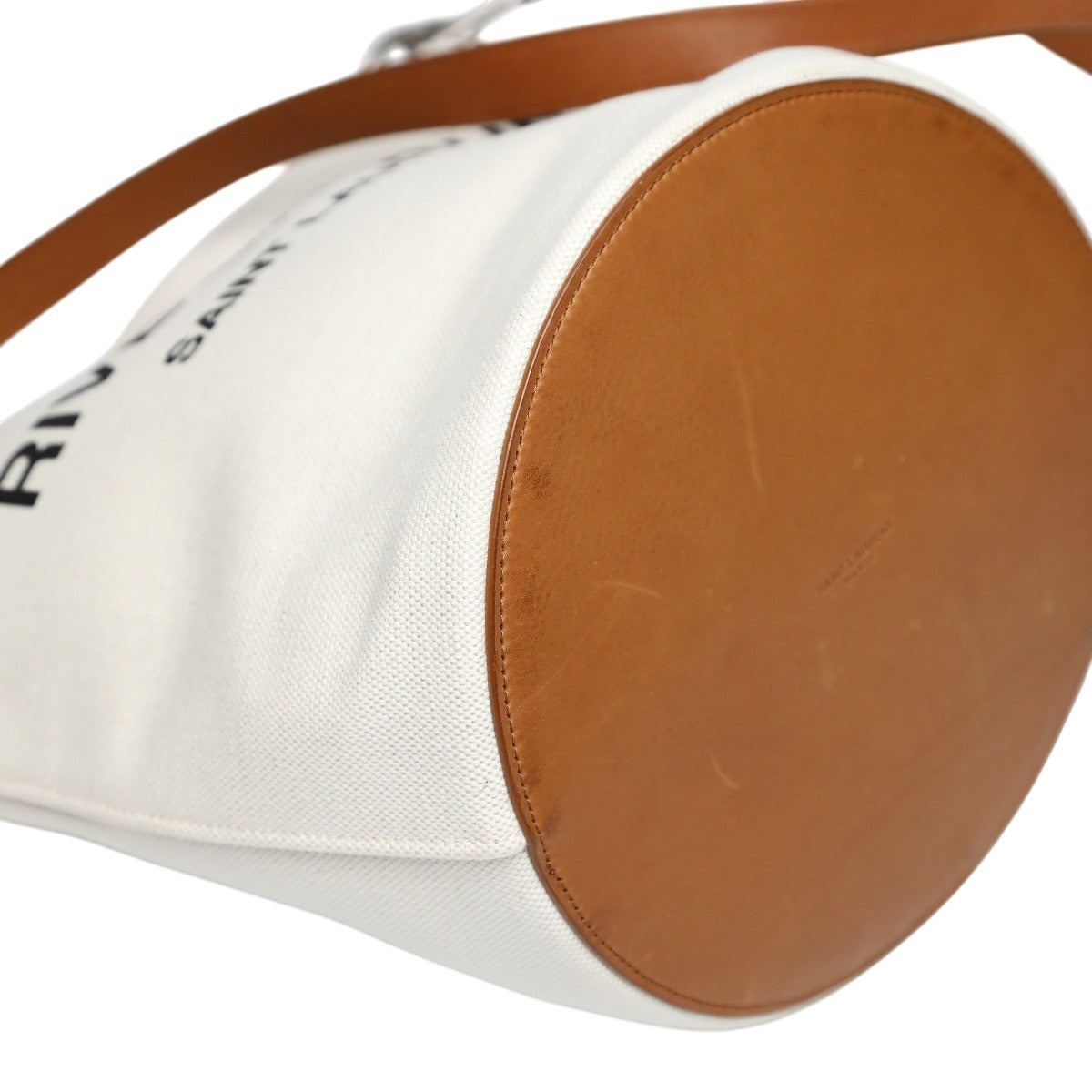 サンローラン SAINT LAURENT ショルダーバッグ
 ショルダーバッグ リヴゴーシュ キャンバス VLR669299 ナチュラル×ブラウン 【SS】
 【中古】