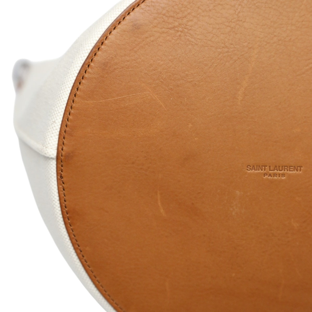 サンローラン SAINT LAURENT ショルダーバッグ
 ショルダーバッグ リヴゴーシュ キャンバス VLR669299 ナチュラル×ブラウン 【SS】
 【中古】