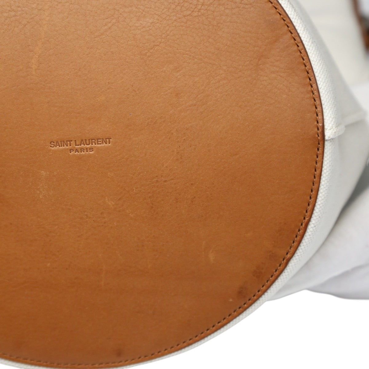 サンローラン SAINT LAURENT ショルダーバッグ
 ショルダーバッグ リヴゴーシュ キャンバス VLR669299 ナチュラル×ブラウン 【SS】
 【中古】