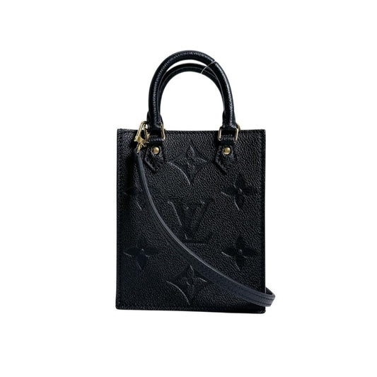 ルイヴィトン LOUIS VUITTON ショルダーバッグ
 ショルダーバッグ モノグラム プティット・サックプラ モノグラムアンプラント M81417 ブラック LV
 【SS】
 【中古】