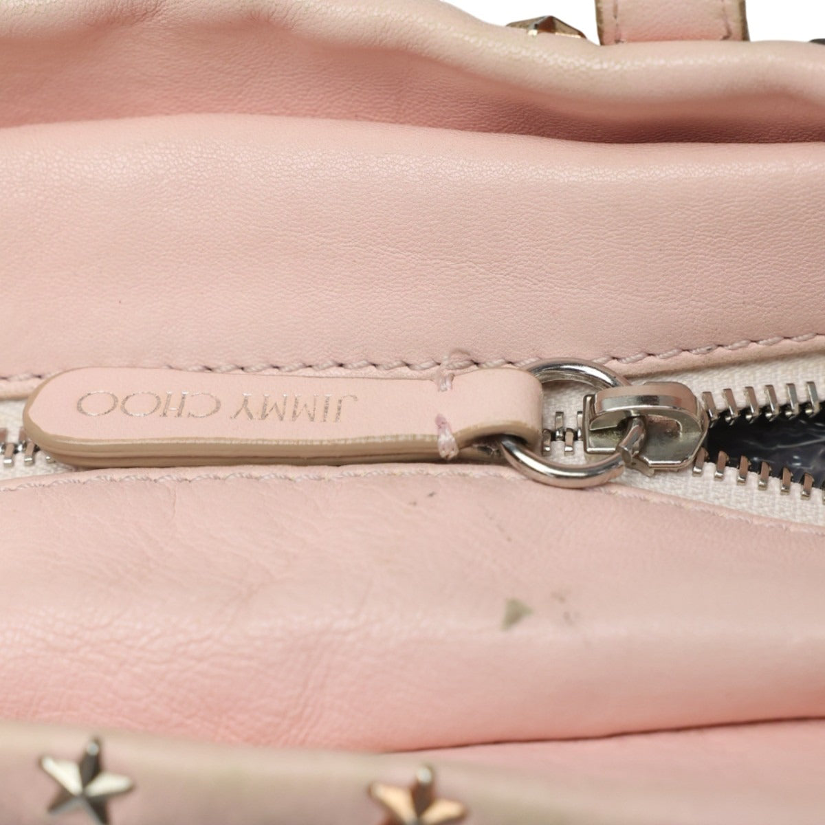 ジミーチュウ JIMMY CHOO ハンドバッグ
 ショルダーバッグ 2WAYバッグ レザー ピンク 【SS】
 【中古】