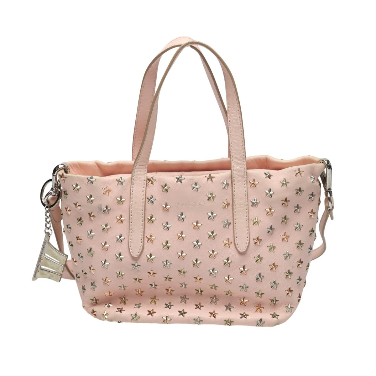 ジミーチュウ JIMMY CHOO ハンドバッグ
 ショルダーバッグ 2WAYバッグ レザー ピンク 【SS】
 【中古】