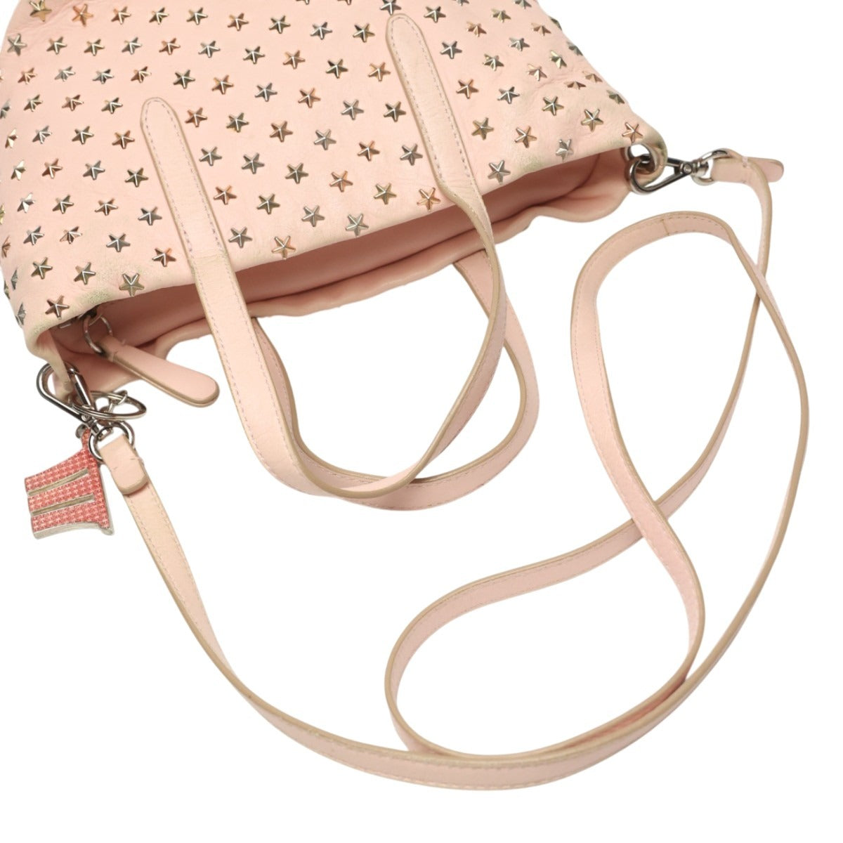 ジミーチュウ JIMMY CHOO ハンドバッグ
 ショルダーバッグ 2WAYバッグ レザー ピンク 【SS】
 【中古】