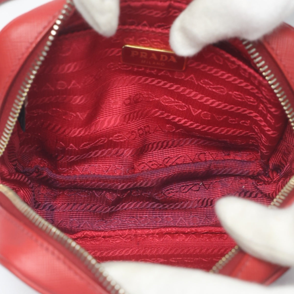 プラダ PRADA ショルダーバッグ
 ショルダーバッグ カメラバッグ ヴィッテロ フェニックス レザー 1N1674 レッド 【SS】
 【中古】