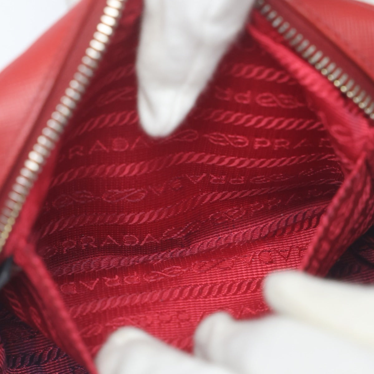 プラダ PRADA ショルダーバッグ
 ショルダーバッグ カメラバッグ ヴィッテロ フェニックス レザー 1N1674 レッド 【SS】
 【中古】