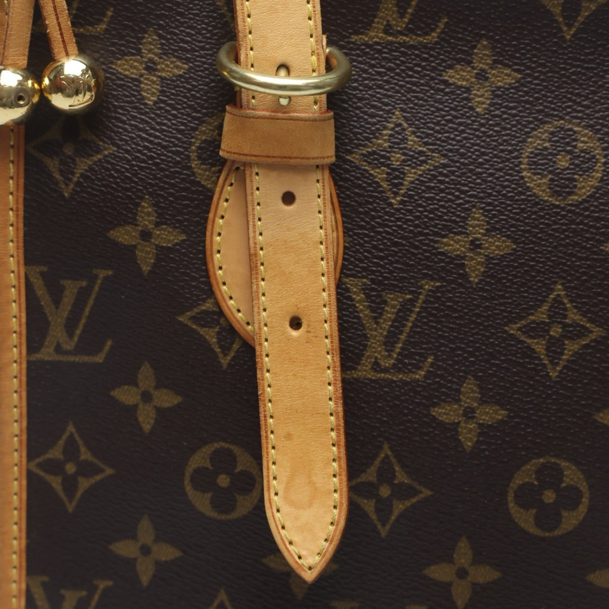 ルイヴィトン LOUIS VUITTON トートバッグ
 手提げ型 モノグラム ポパンクール・オ モノグラムキャンバス M40007 ブラウン LV
 【SS】
 【中古】
