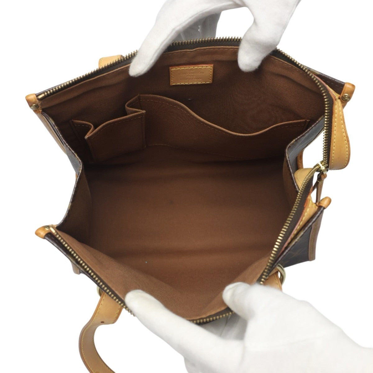 ルイヴィトン LOUIS VUITTON トートバッグ
 手提げ型 モノグラム ポパンクール・オ モノグラムキャンバス M40007 ブラウン LV
 【SS】
 【中古】