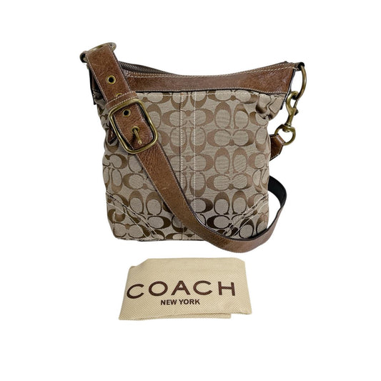 コーチ COACH ショルダーバッグ
 ショルダーバッグ シグネチャー 斜め掛け キャンバス M0649 ブラウン 【SS】
 【中古】