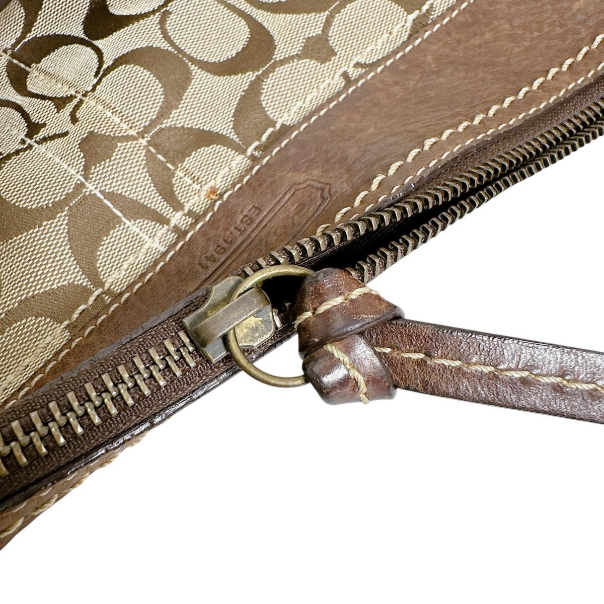 コーチ COACH ショルダーバッグ
 ショルダーバッグ シグネチャー 斜め掛け キャンバス M0649 ブラウン 【SS】
 【中古】
