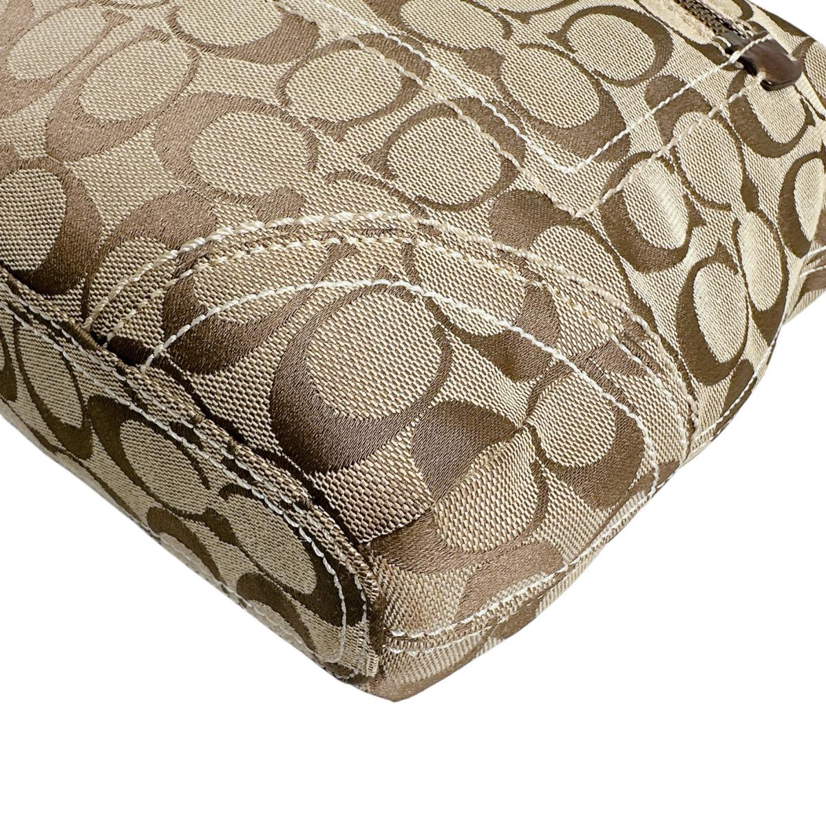 コーチ COACH ショルダーバッグ
 ショルダーバッグ シグネチャー 斜め掛け キャンバス M0649 ブラウン 【SS】
 【中古】
