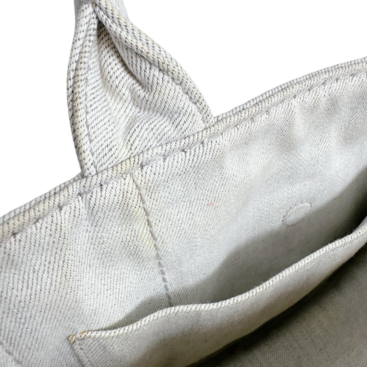 プラダ PRADA トートバッグ
 ショルダーバッグ カナパ カナパミニトート キャンバス 1BG439 グレー 【SS】
 【中古】