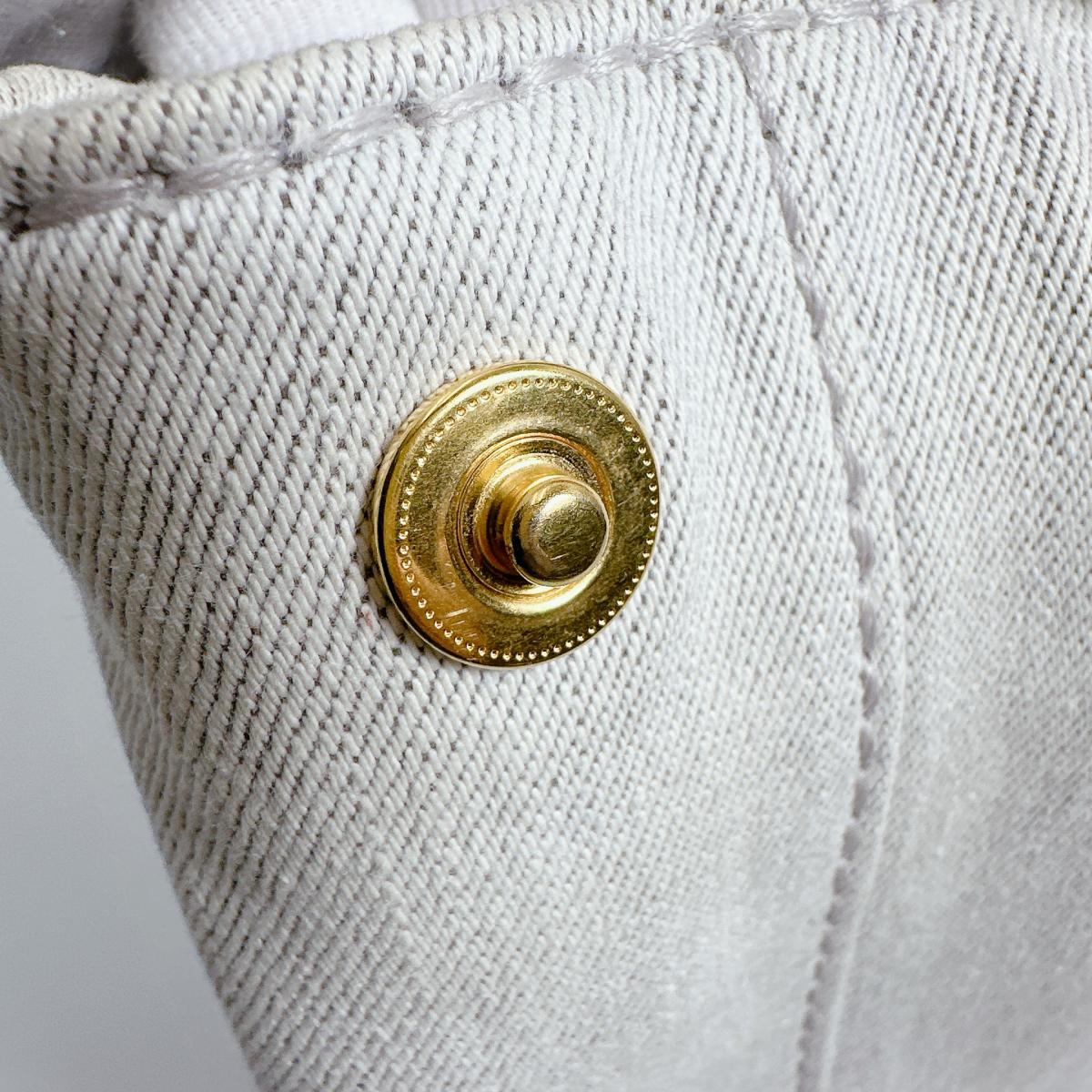 プラダ PRADA トートバッグ
 ショルダーバッグ カナパ カナパミニトート キャンバス 1BG439 グレー 【SS】
 【中古】