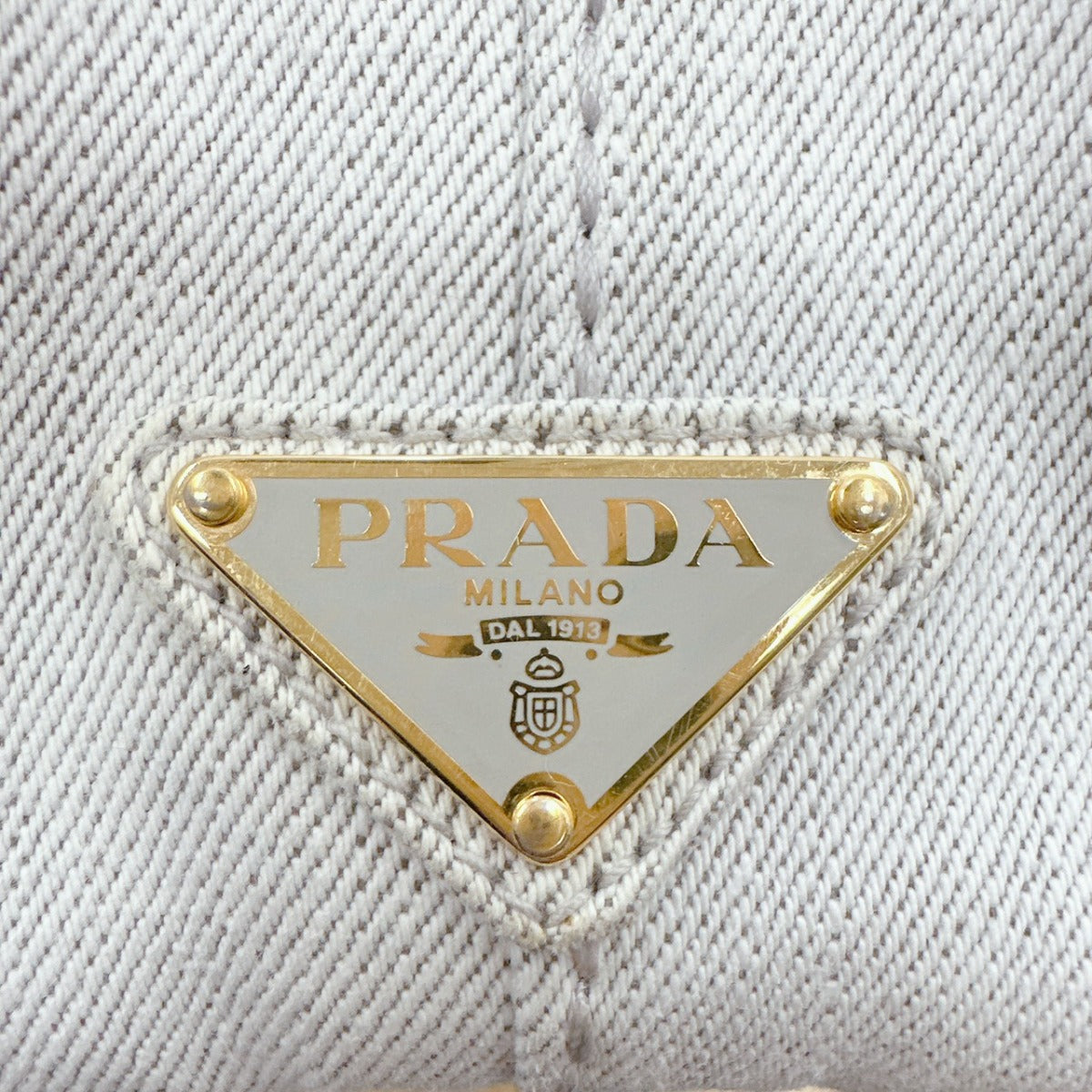 プラダ PRADA トートバッグ
 ショルダーバッグ カナパ カナパミニトート キャンバス 1BG439 グレー 【SS】
 【中古】