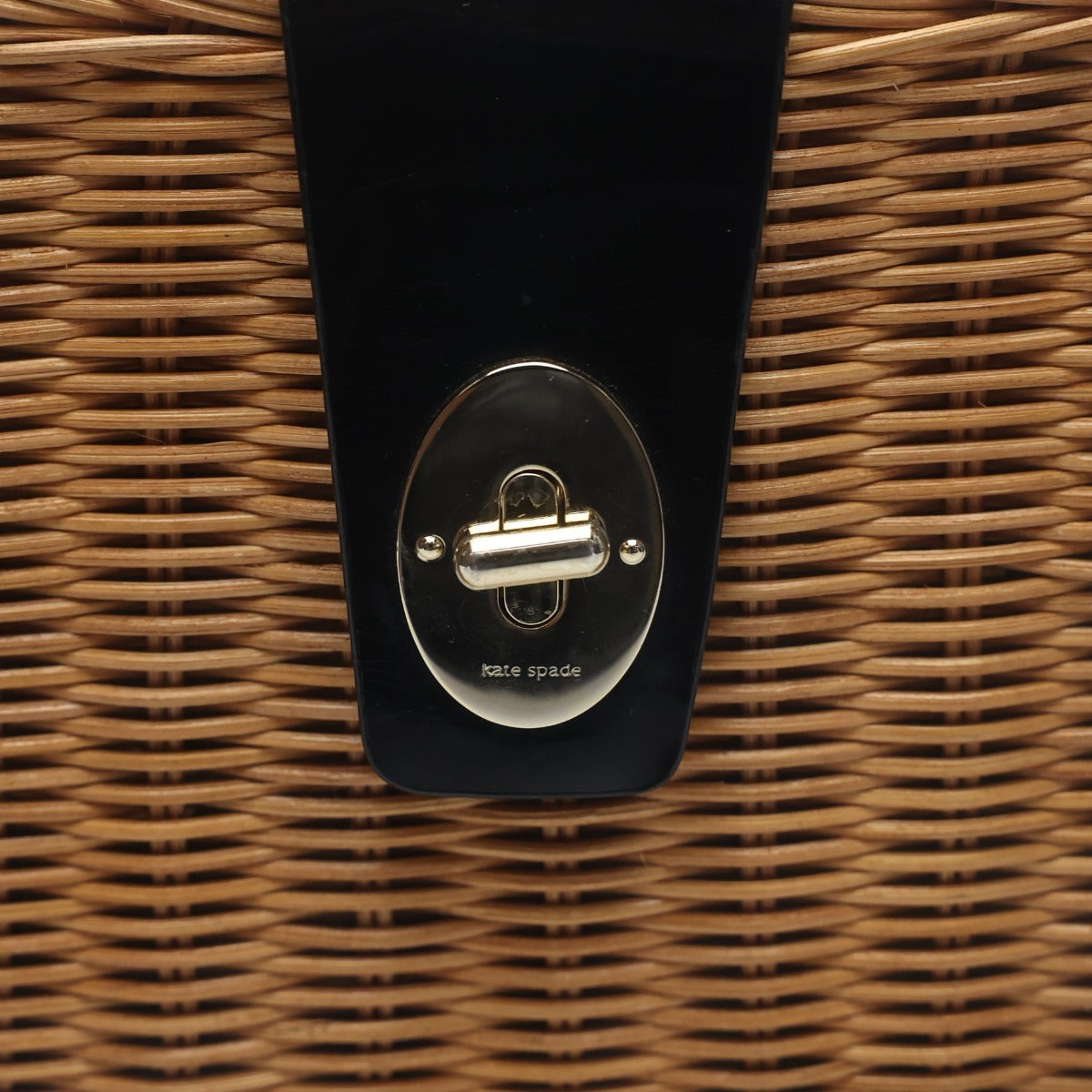 ケイトスペード Kate Spade ハンドバッグ
 カゴバッグ バスケット エナメル PXRU0381 ブラウン 【SS】
 【中古】