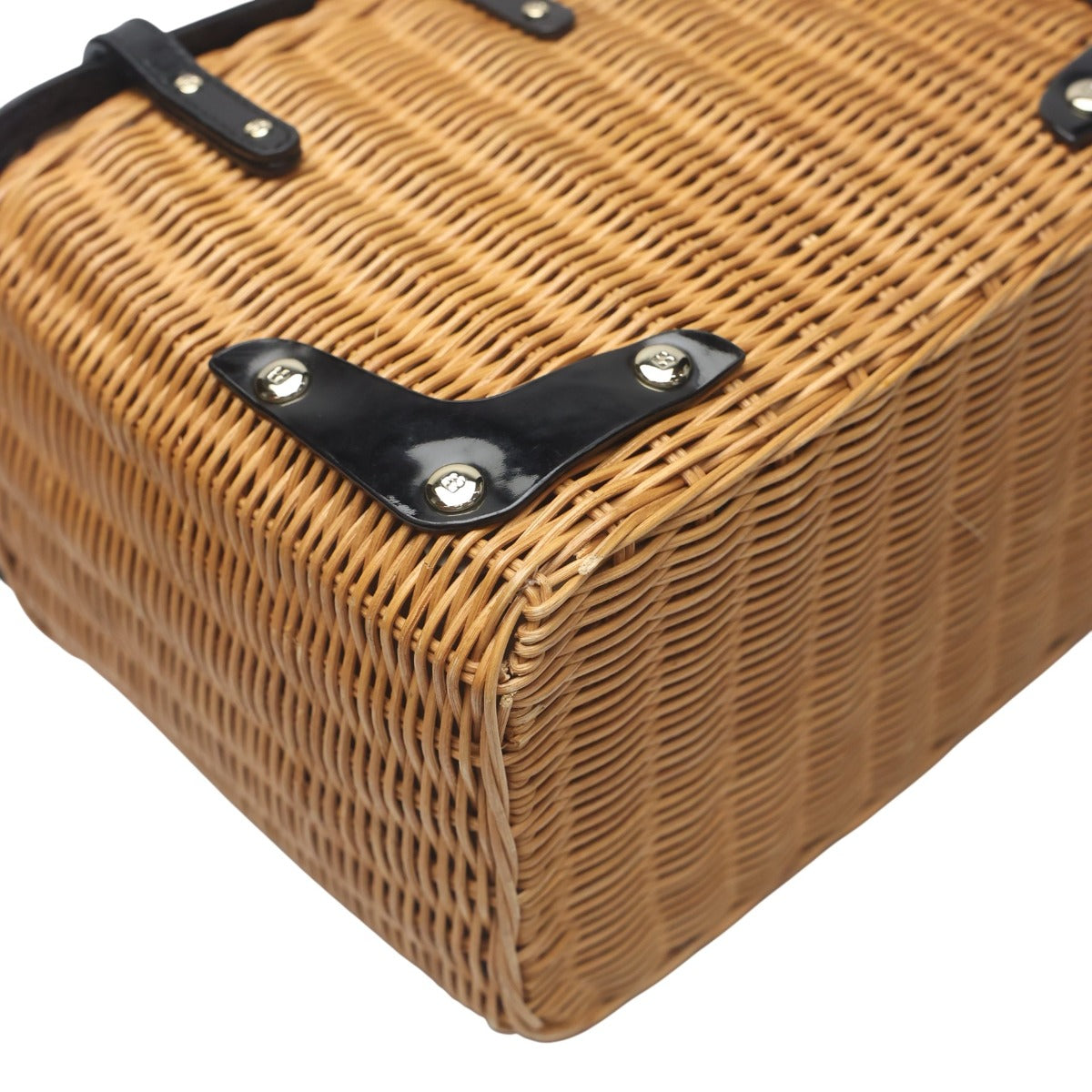 ケイトスペード Kate Spade ハンドバッグ
 カゴバッグ バスケット エナメル PXRU0381 ブラウン 【SS】
 【中古】