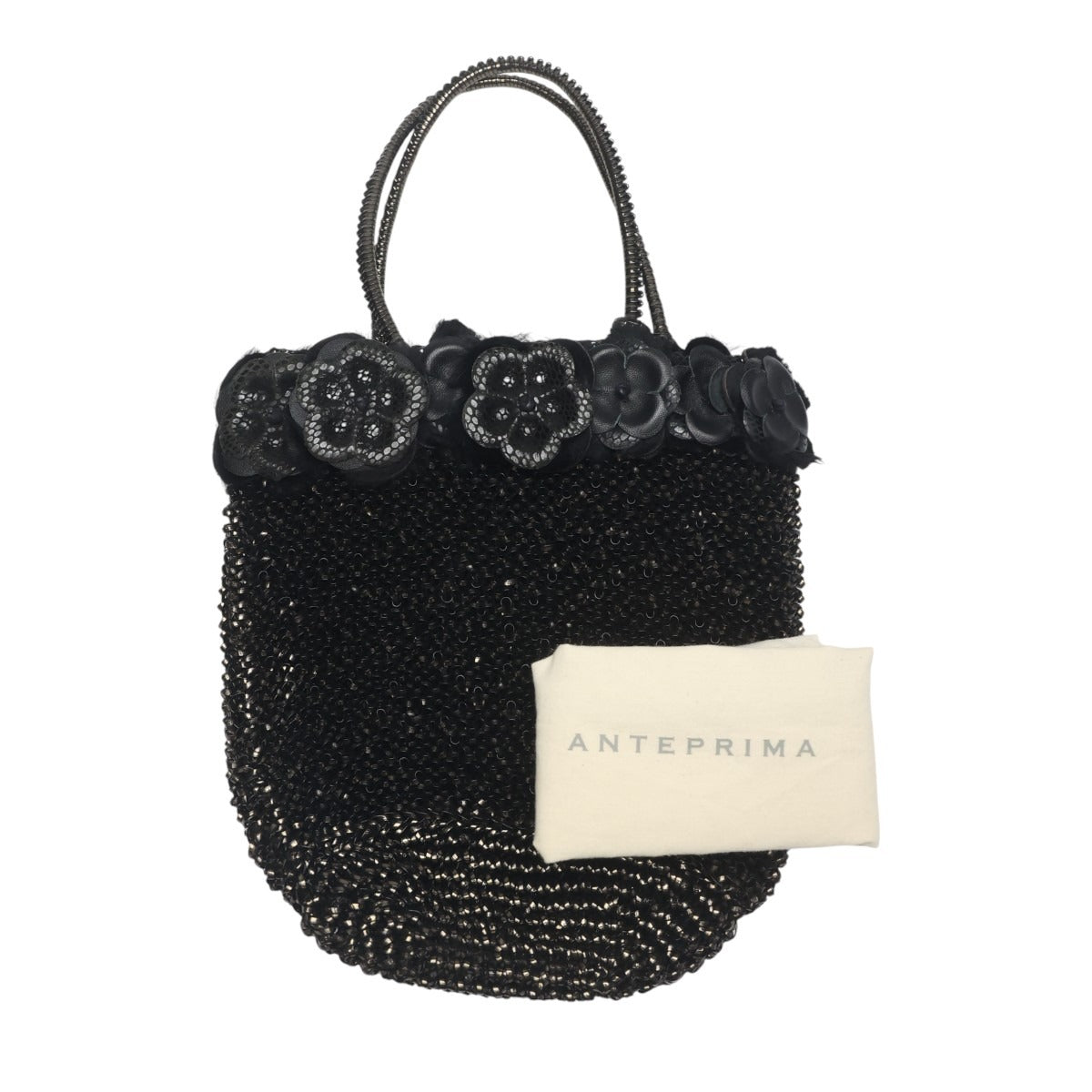 アンテプリマ ANTEPRIMA ハンドバッグ
 ワイヤーバッグ パーティー ミニバッグ ワイヤー ブラック 【SS】
 【中古】