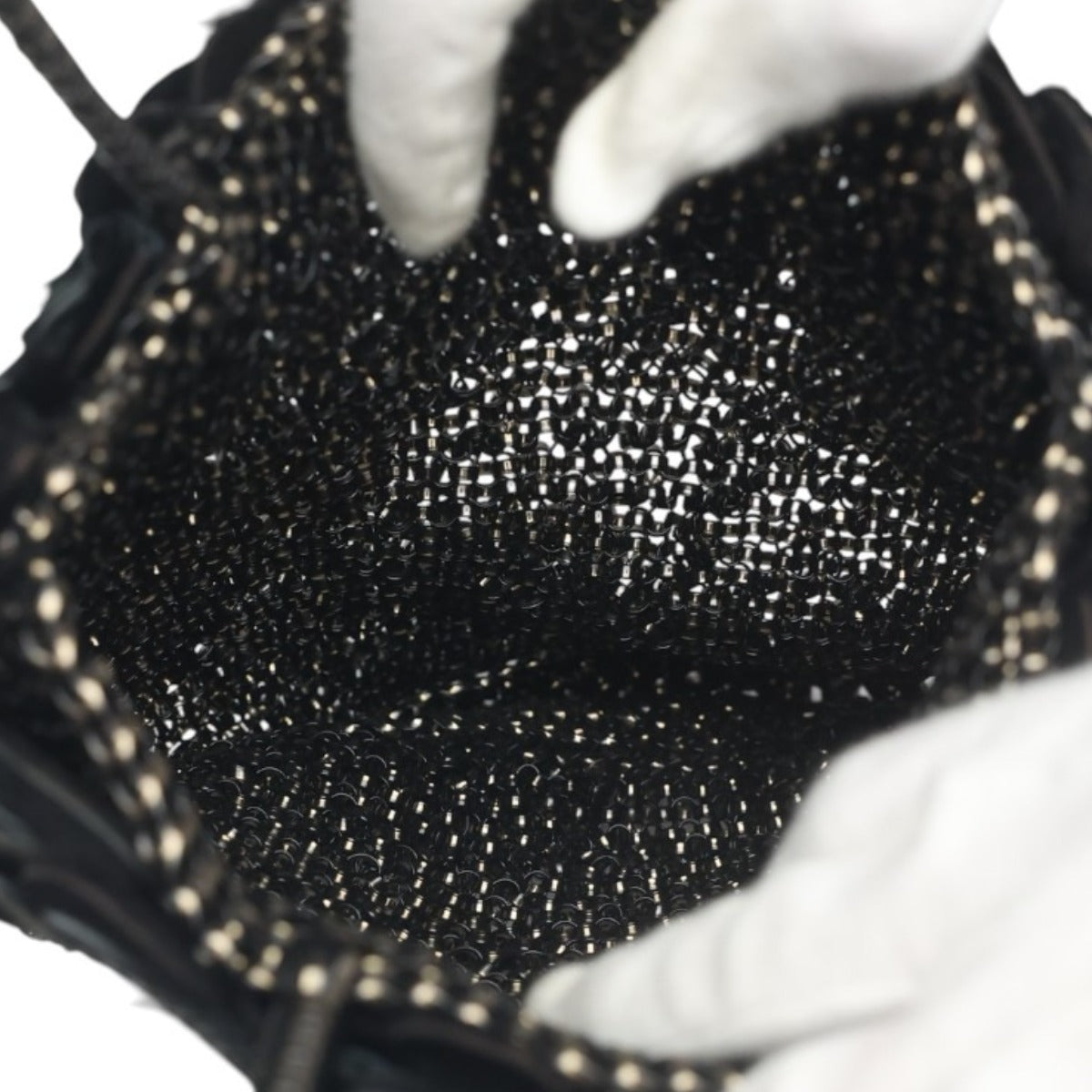 アンテプリマ ANTEPRIMA ハンドバッグ
 ワイヤーバッグ パーティー ミニバッグ ワイヤー ブラック 【SS】
 【中古】